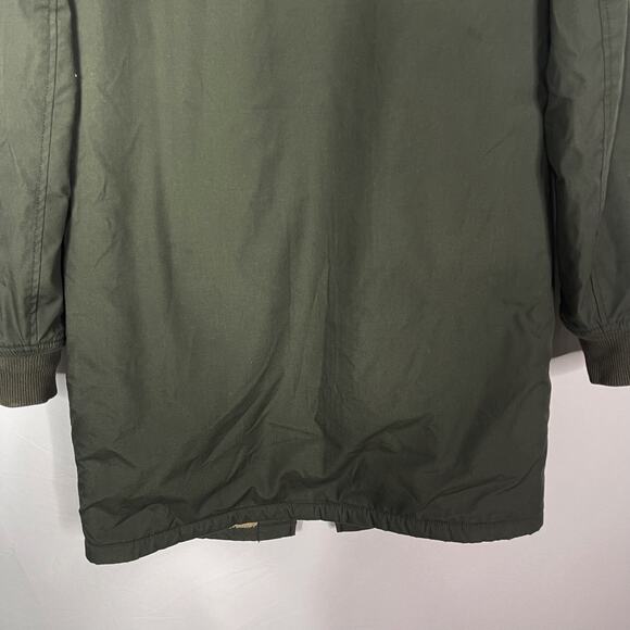 Alpha Industries Mens M Olive Green M-47 Pile Liner Long Jacket Reversible Hood - Picture 10 of 16